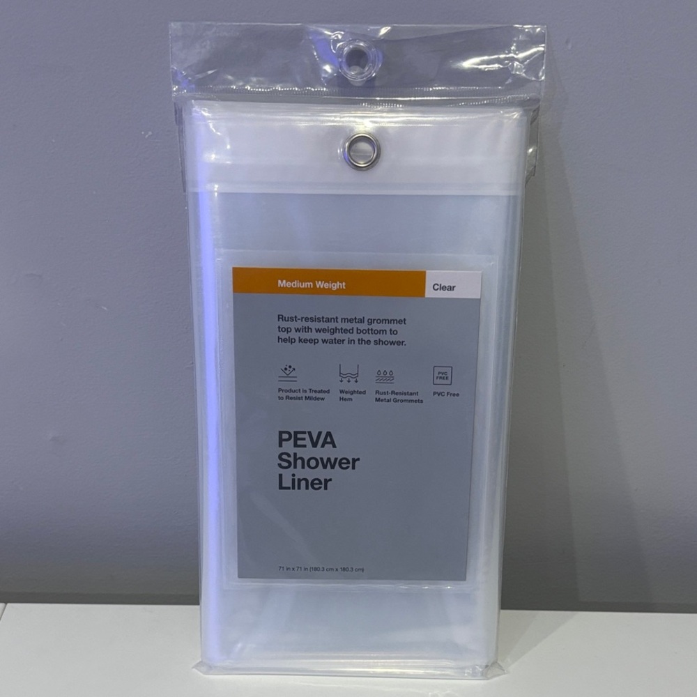 Clear PEVA Shower Liner